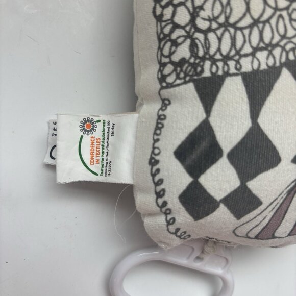 Ferm Living Musical Baby Mobile Toy Black & White Shirley Design Organic Cotton - Picture 9 of 9